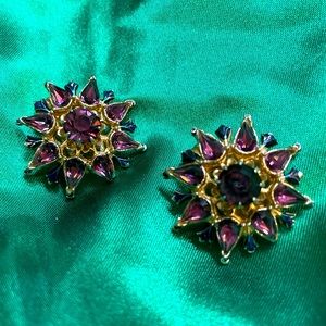 Stunning Amethyst Crystal Earrings